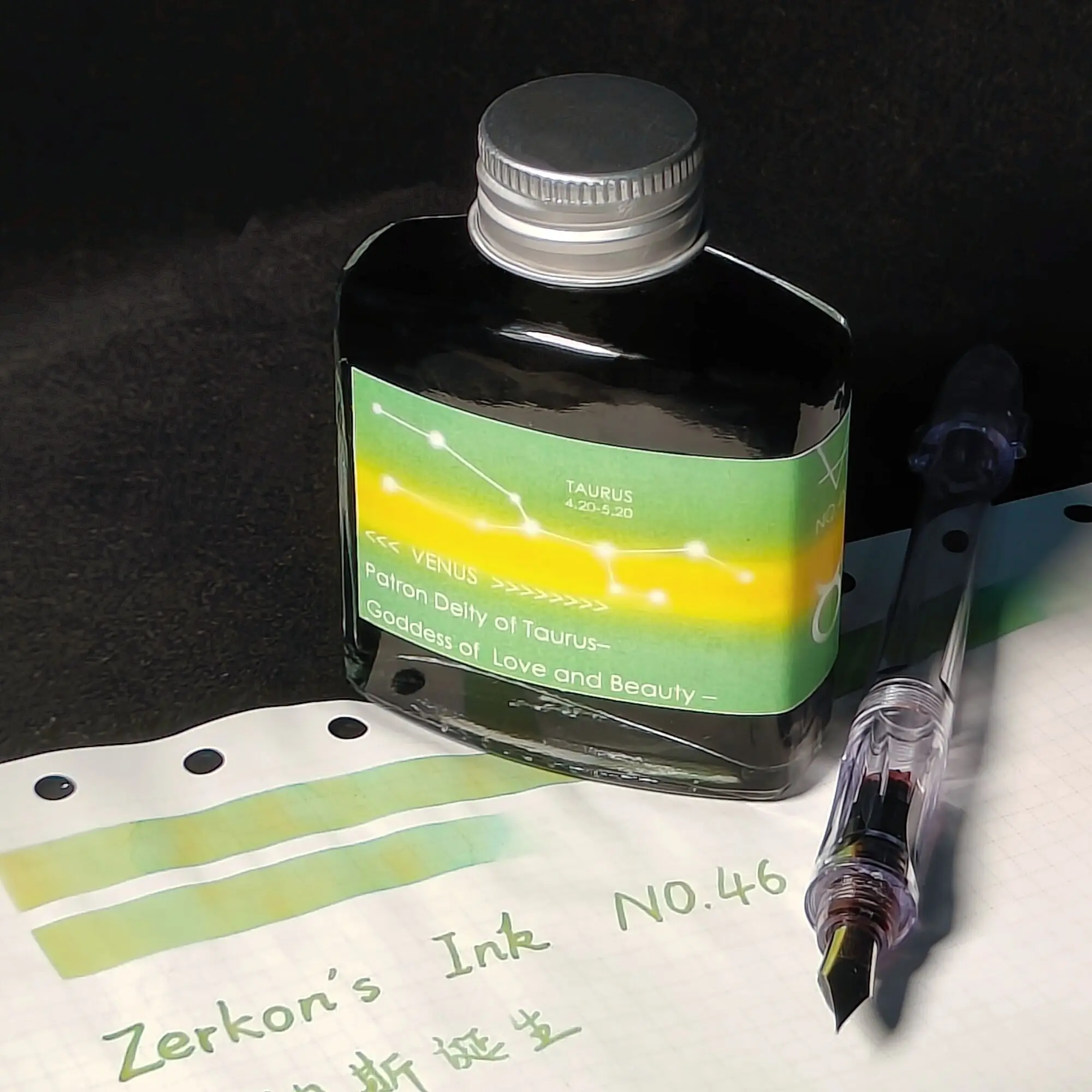 

Zerkon's Ink NO.46[ The Birth Of Venus], Chromatography Color Ink Stationery Fountain Pen Dip Pen Ink