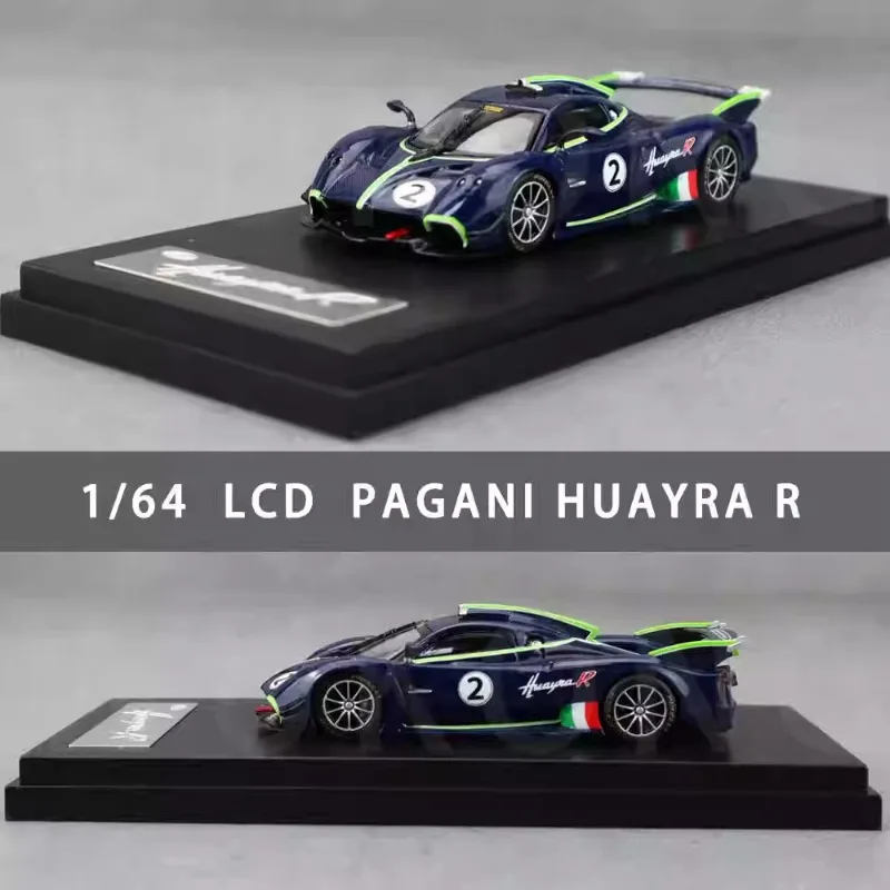 1/64 Pagani Huayra R diecast alloy simulation car model, children's collection of decorative toys, for children's holiday gifts.