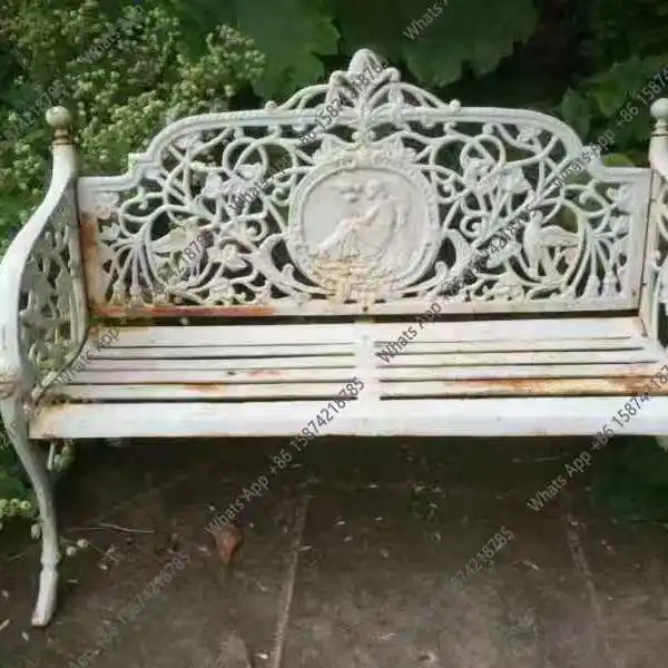 Craft | French Cast Iron Double Chair Long Ivy Double Chair Triple Quad Chair High Back Garden Long