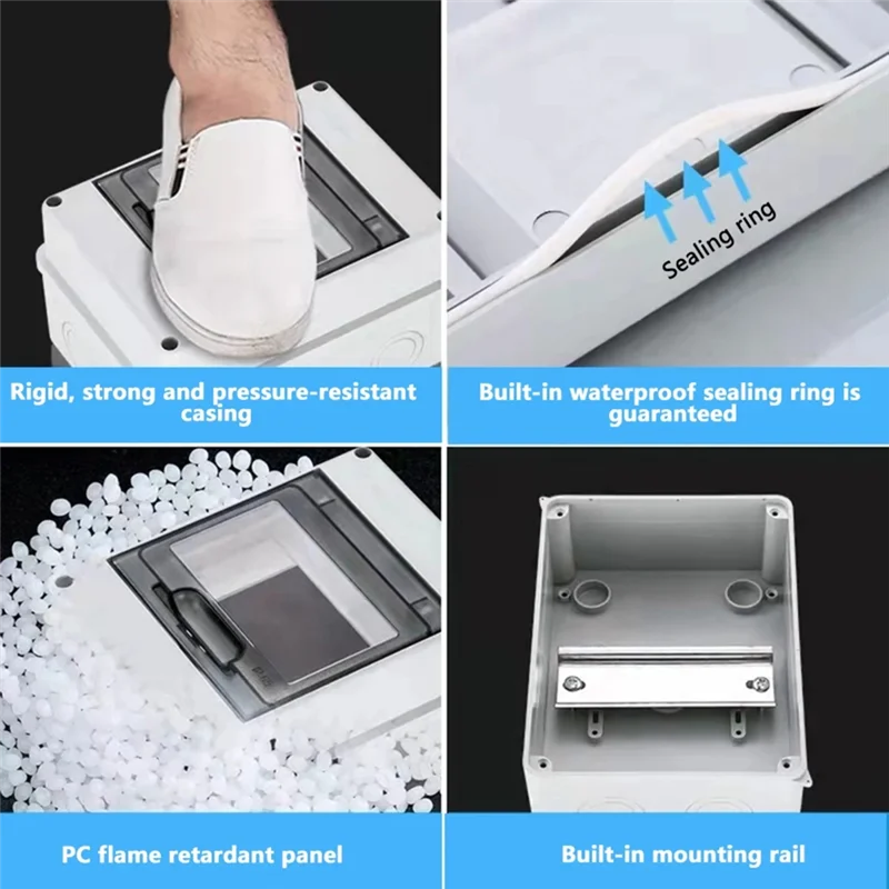 Feb.HT Electrical Junction Box Switch Wiring Boxes Transparent Cover IP65 Waterproof Outdoor Distribution Box HT12