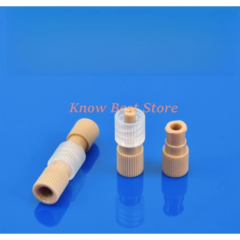 1PCS PEEK Luer Connector 10-32UNF 1/4-28 Thread Locking Fitting