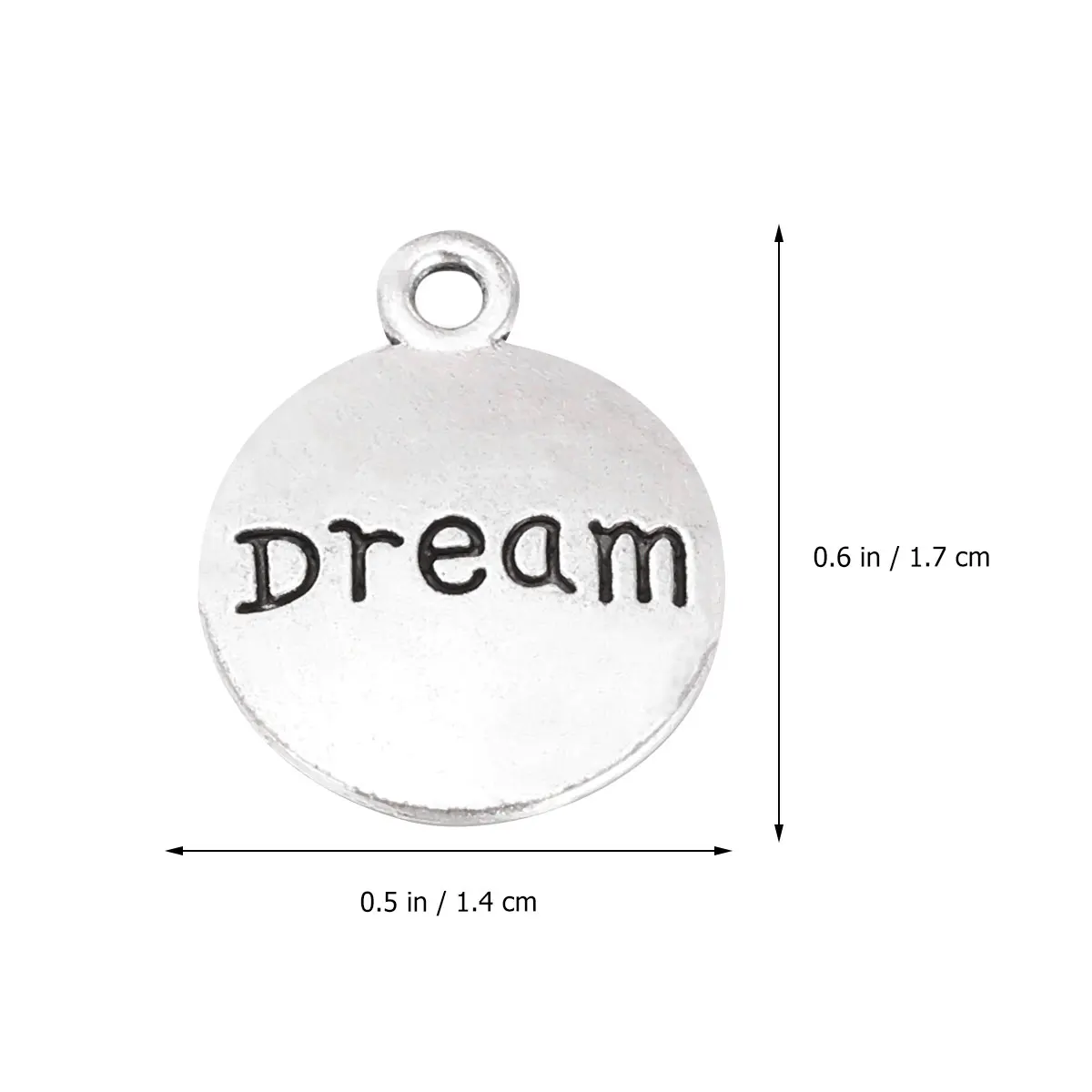 

100 Pcs DIY Pendant Alloy Charm Metal Charms Jewelry Making Pendants Silver Letter Design Necklace Bracelet Earrings Project