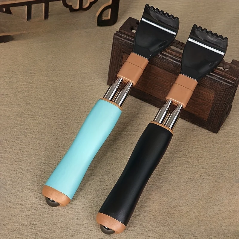 1pc Itch Scratcher, Self-Service Back Scratcher Tool, Retractable Stainless Steel Double Rod Anti-Rotation Design, Gift