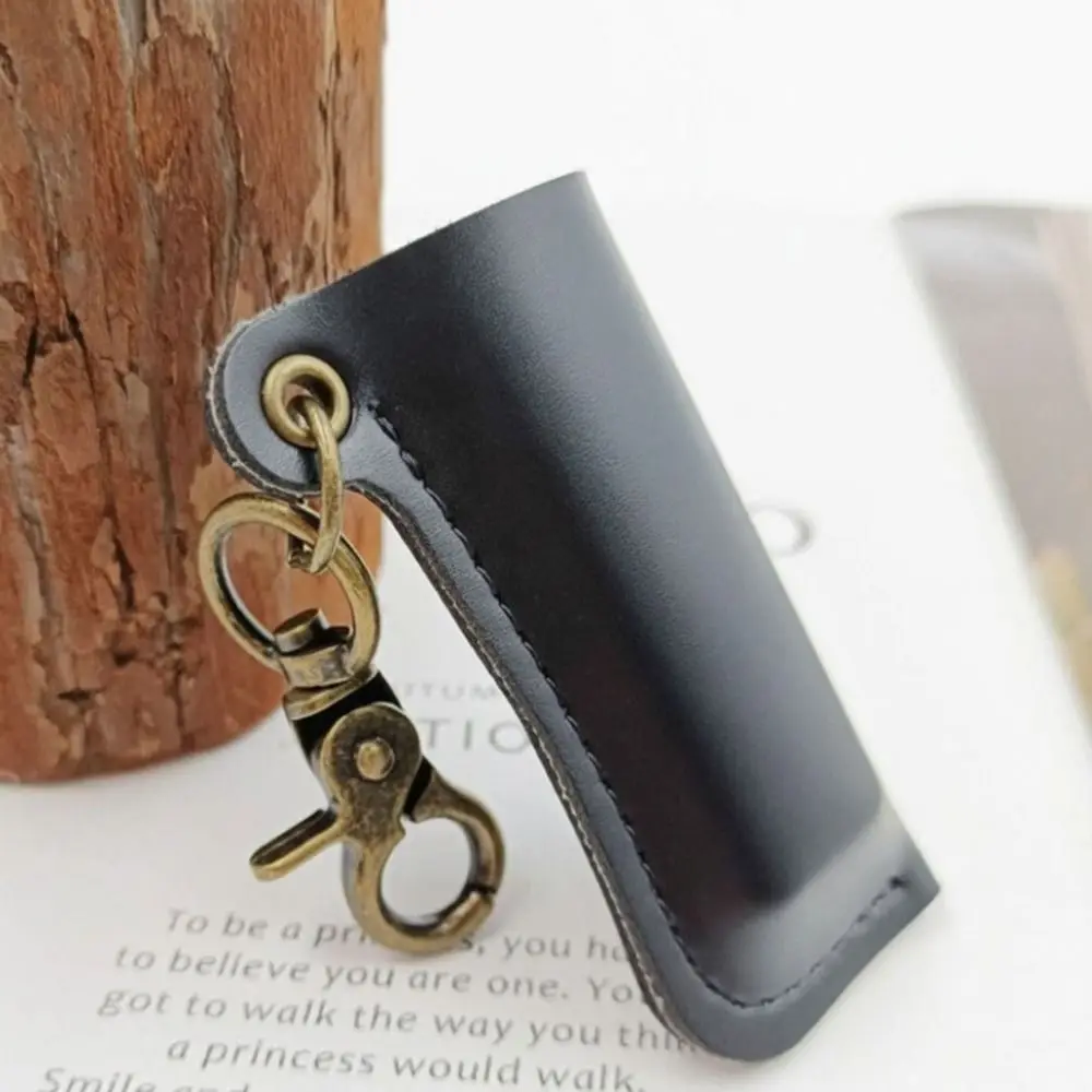 High-end Design Retro Lighter Case PU Leather Simple Leather Protective Shell Portable Wear-resistant Lighter Cover Outdoor