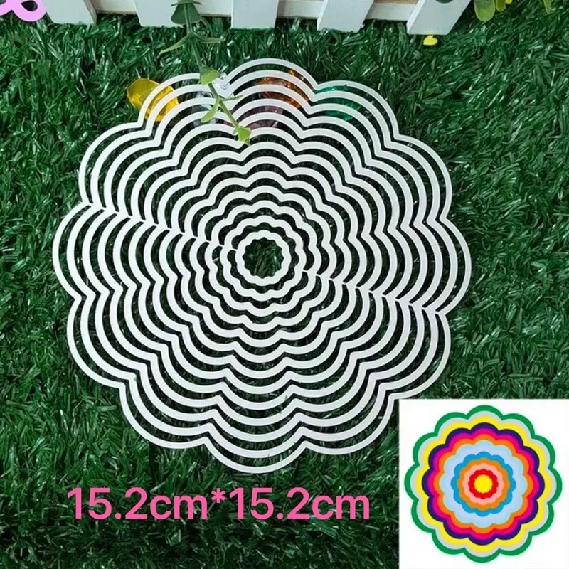 Circular Flower Metal Cut Dies Stencils for Scrapbooking Stamp/Photo Album Decorative Embossing DIY Paper Cards