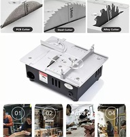 DIY Cutting Tool Table Saw Mini Woodworking Cutting Machine Electric 96W Circular Grinding Wheel with Adjustable Speed