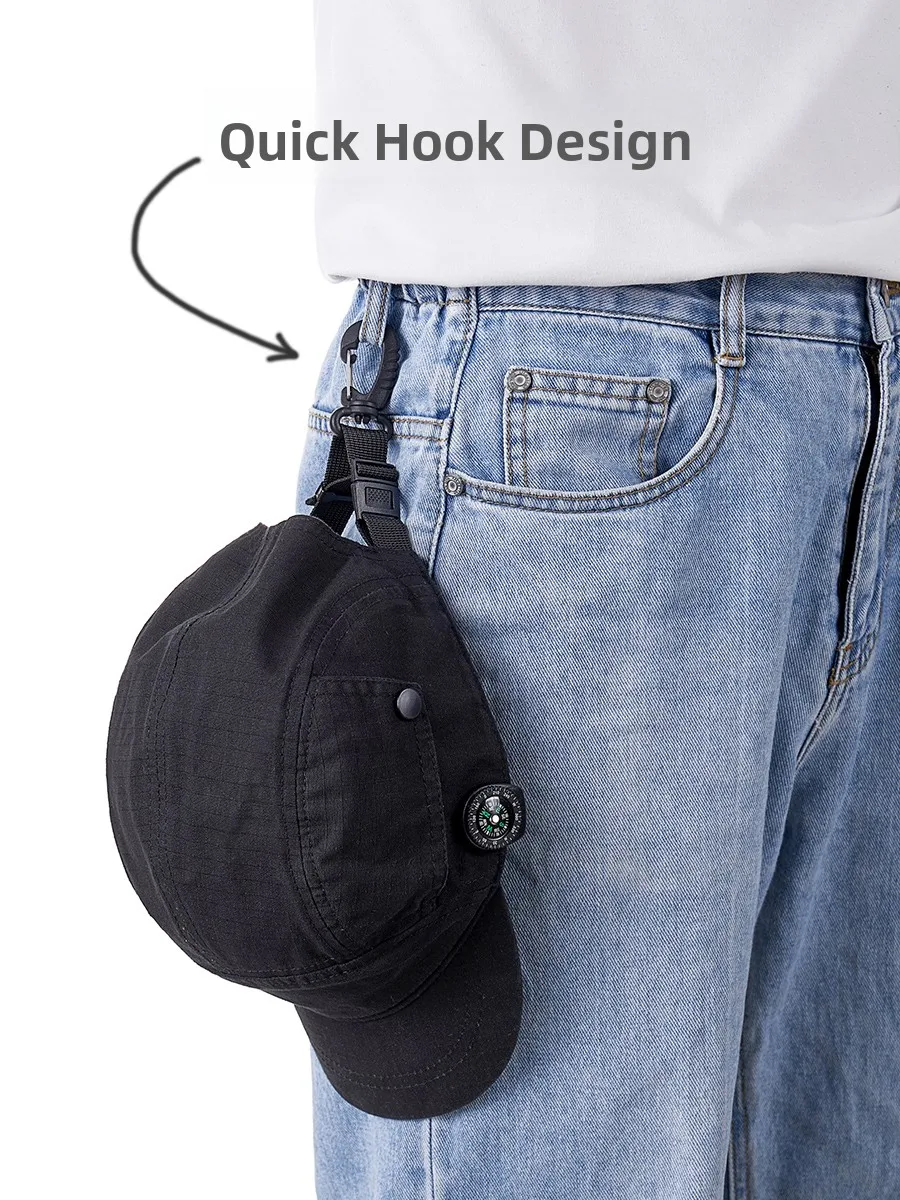 Tactical Workwear Short Brim Five Page Camping Hat Outdoor Casual Cotton Baseball Cap Unisex Retro Style Spring Autumn