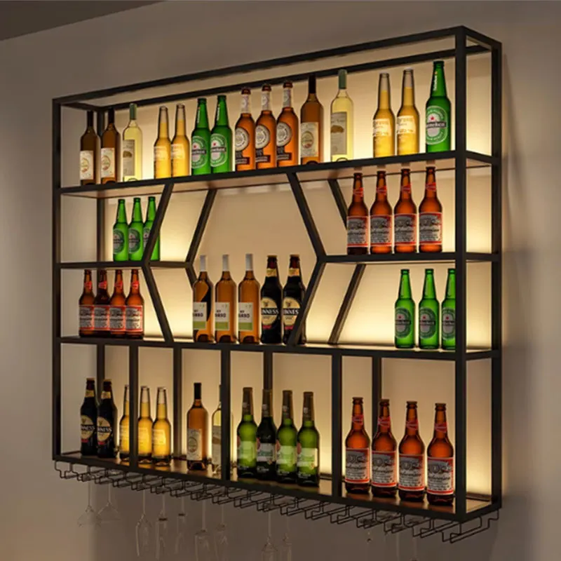 Soporte de exhibición Para botellas de Vino, mueble minimalista Para sala de estar, moderno, Estante Para Bar