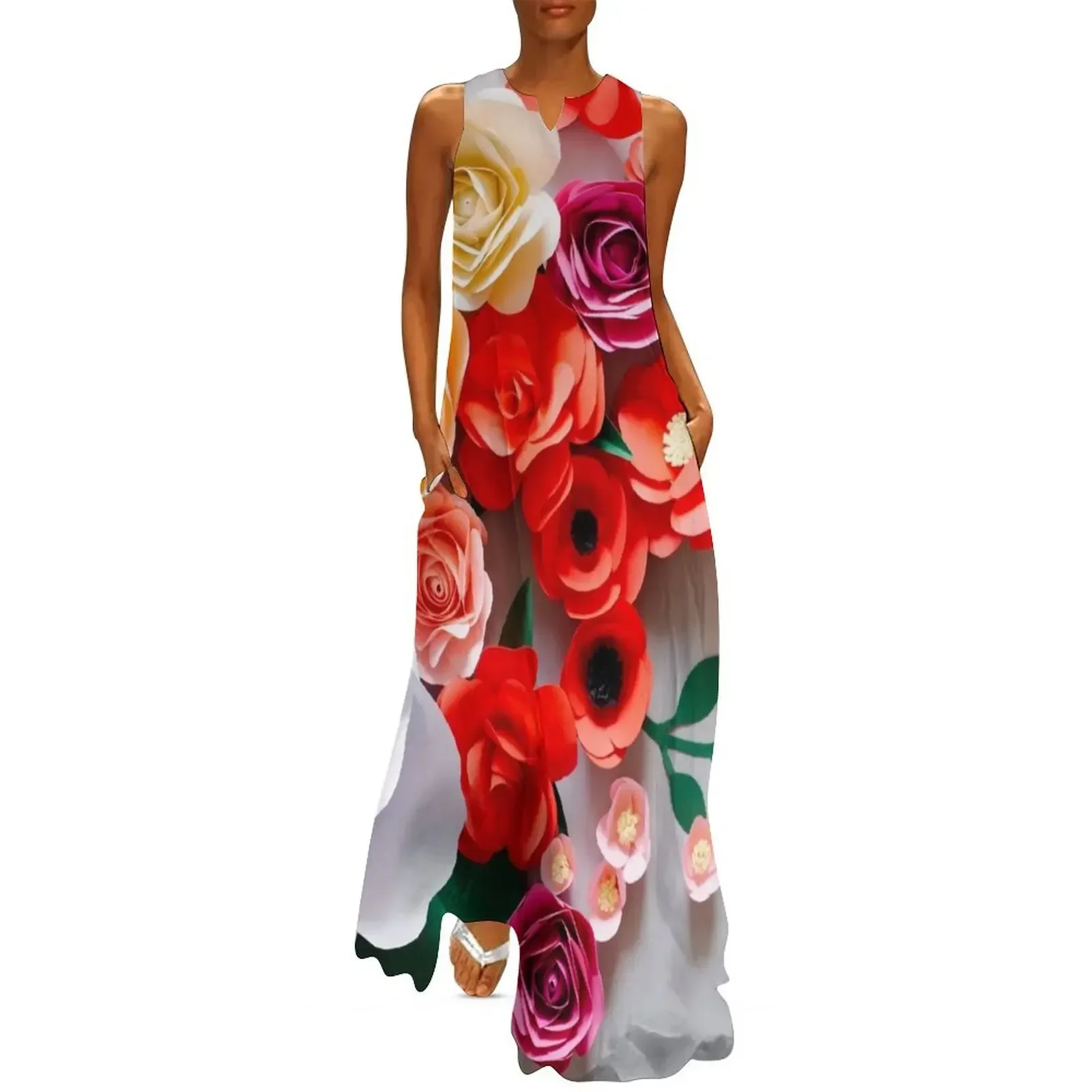 

Paper flowers Long Dress women's summer dresses 2025 evening dresses women elegant guest wedding dress Dresses gala Dress