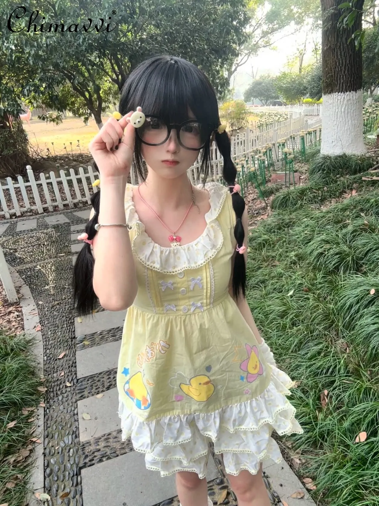 

2026 Summer Clothes New Sweet Girl Sleeveless Cute Vest Polka Dot Top Cake Skirt Elegant Women's Y2k Two-piece Set