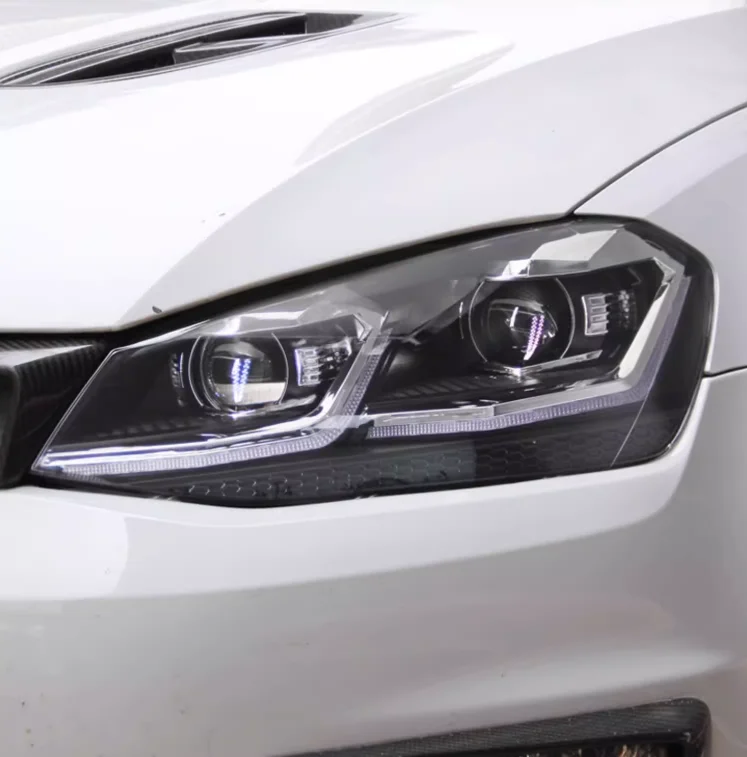 Car Lights for Golf 7 2013-2017 MK7 LED Auto Headlight Assembly and Front Grill Upgrade Dynamic Bifocal Lens LHD RHD Accessories