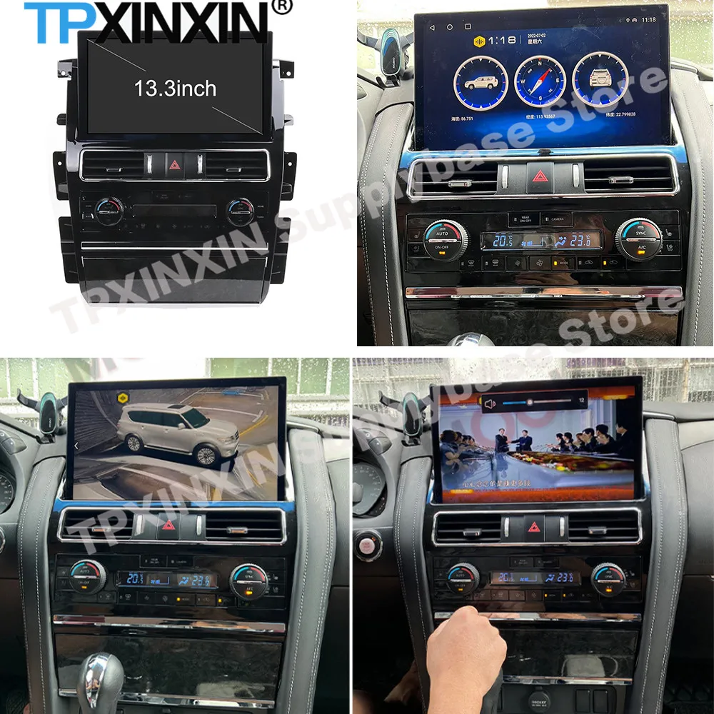 

13.3 Inch Car Radio Stereo Receiver Android 11 For Nissan Patrol Y62 Amada For Infiniti QX80 QX56 GPS Screen Player Head Unit