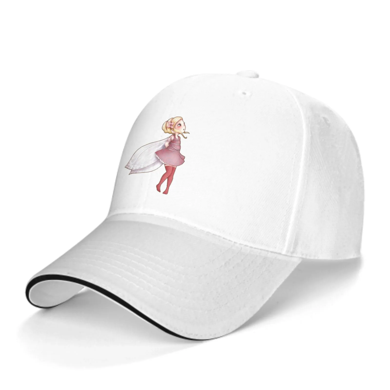 

Vivid Bloom Fairy Adjustable Women Men Back Closure Caps Washed Sandwich Caps Sports Outdoor Baseball Hat