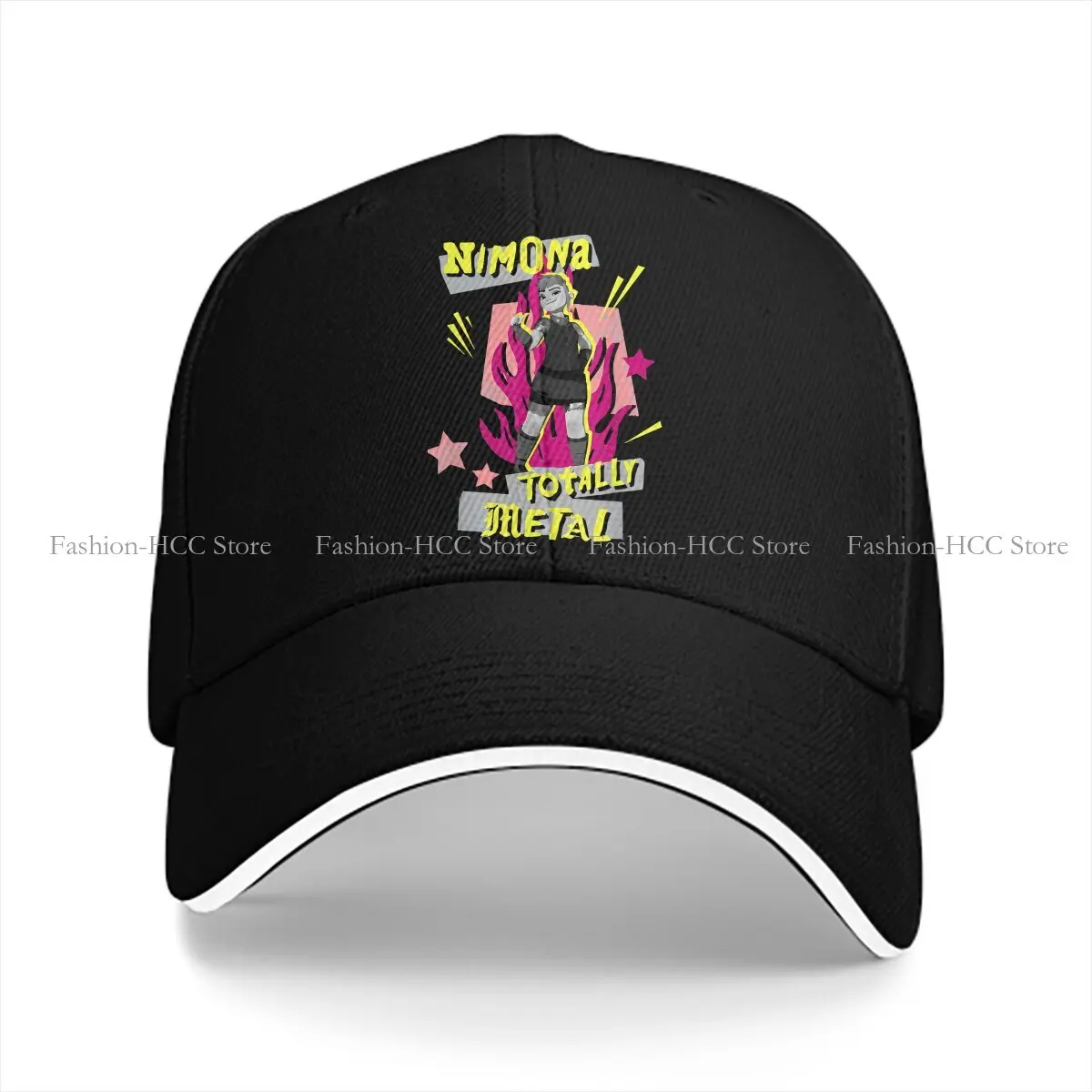 Pure Color Dad Hats Totally Metal Punk Rock Hat Sun Visor Baseball Caps Nimona Monster Girl Peaked Cap