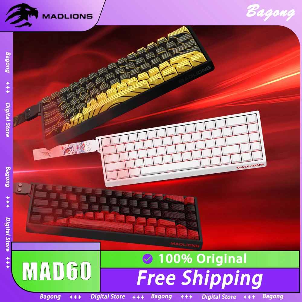 Madcatz MAD60/68 HE Teclado mecánico con interruptor magnético Madlions con cable Esports Gaming Office Valorant teclado regalos personalizados