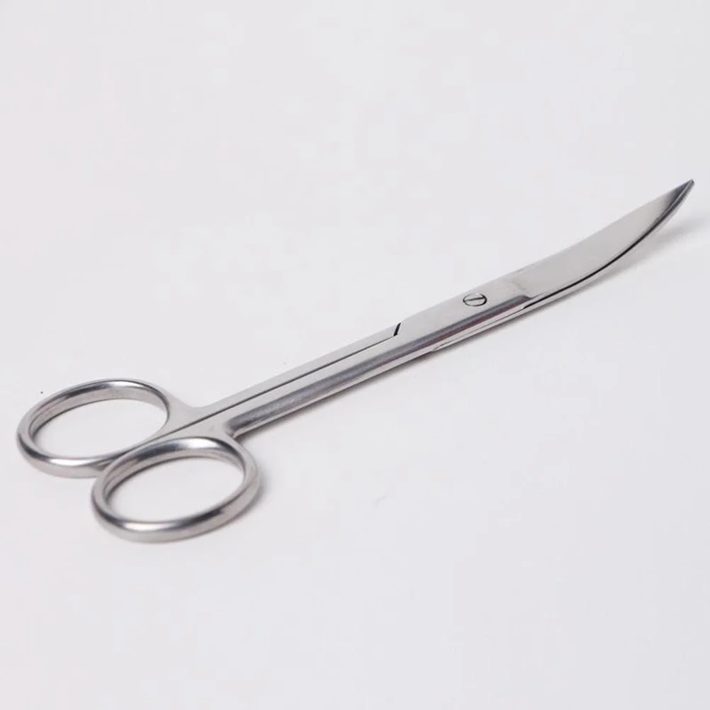 

14cm Dual Eyelid Tape Scissors Stainless Steel Eyebrow Makeup Scissors Curved Precise Small Cutting Tool