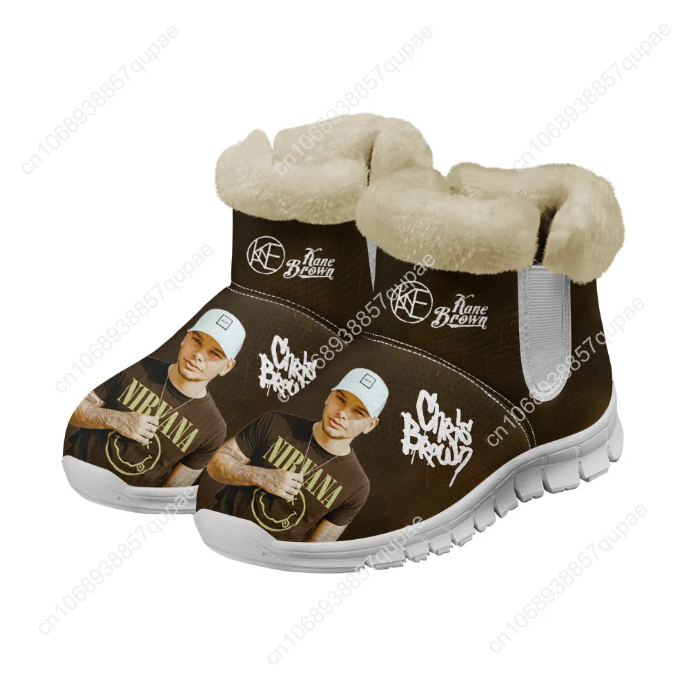 Kane Brown Country Music Singer Snow Boots Mens Womens Teenager Shoes Keep Warm Casual Lightweight Couple Sports Custom Sneakers