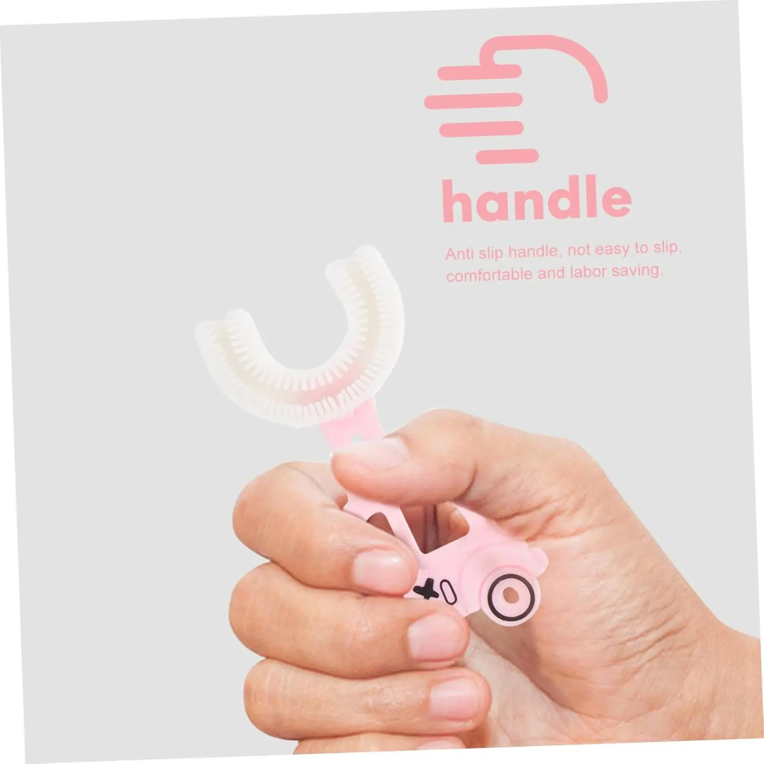 Ergonomic U-Shaped Silicone Toothbrush Anti-Bite Manual Cleaning for Boys & Girls Oral Care Toothbrush