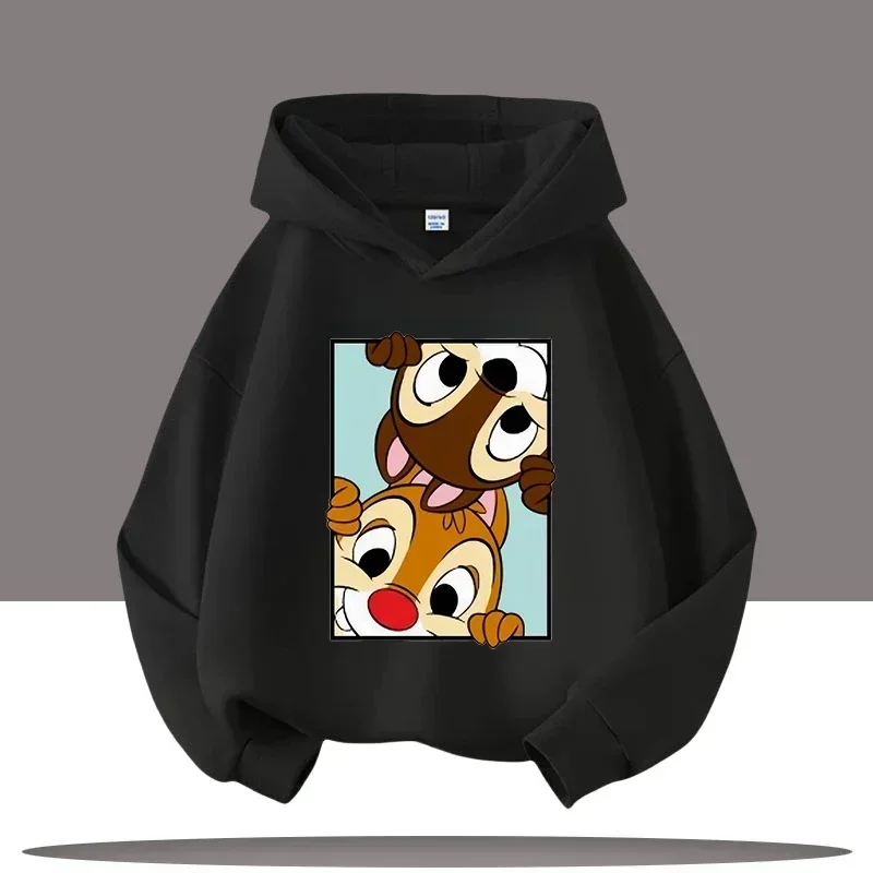 

Fun Qiqi et Titi Mode Disney Vêtements pour enfants Sweats à capuche décontractés et vêtements de sport d'automne imprimés de de