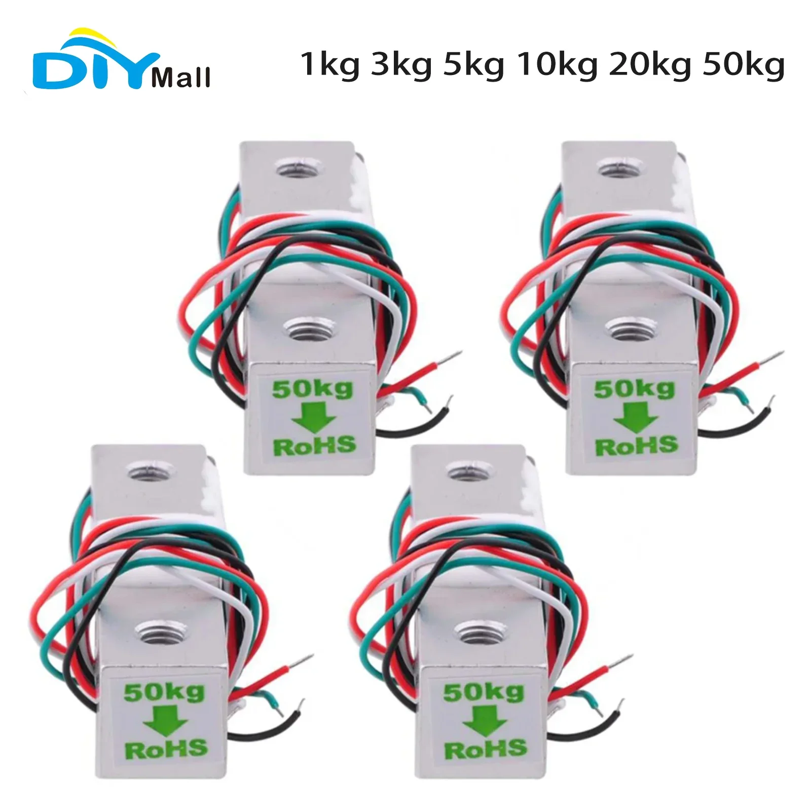 High-Precision Micro Weighing Sensor 1kg-50kg Aluminum Alloy Load Cell for Digital Scales with 4pcs Set