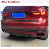 BMW X6 F16 スタンダードベースバンパー 2015-2018用 カーボンファイバー製リアバンパーリップディフューザースポイラー、リアディフューザーボディキット 2