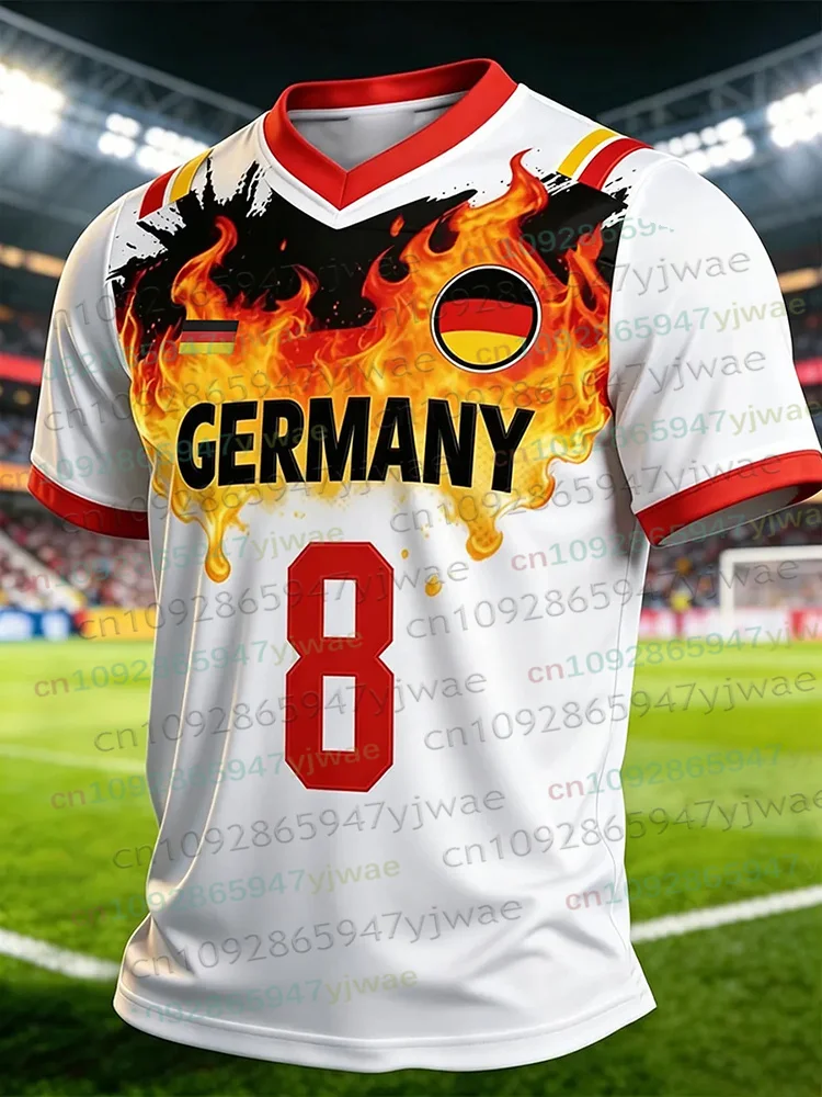 Germany 8 Special Edition Men Women Football Jersey Quick Dry Soccer Training Breathable Top for Competition Tees Men's Clothing