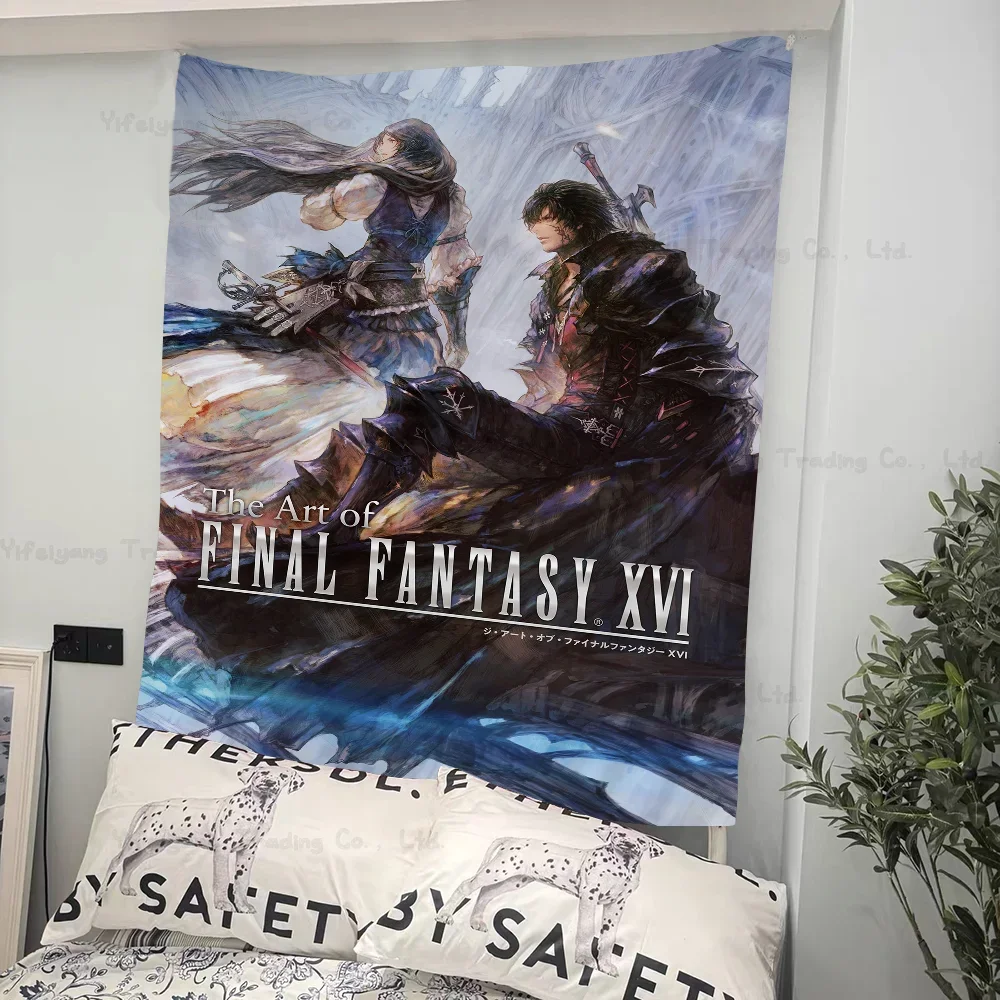 Game Final F-Fantasy Vii Cartoon Tapestry Bohemian Wall Tapestries Mandala Wall Hanging Sheets
