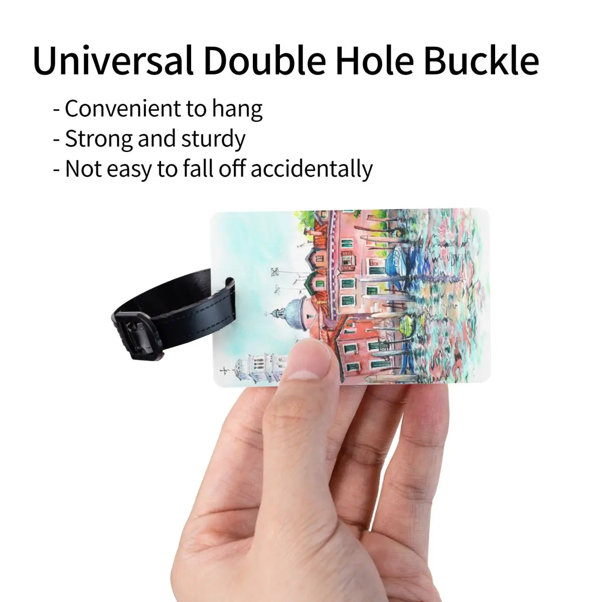 باسيليكا سانت بيتر أوف كاستيلو، البندقية، إيطاليا علامات الأمتعة لحقائب السفر علامات الأمتعة المضحكة غطاء الخصوصية معرف التسمية