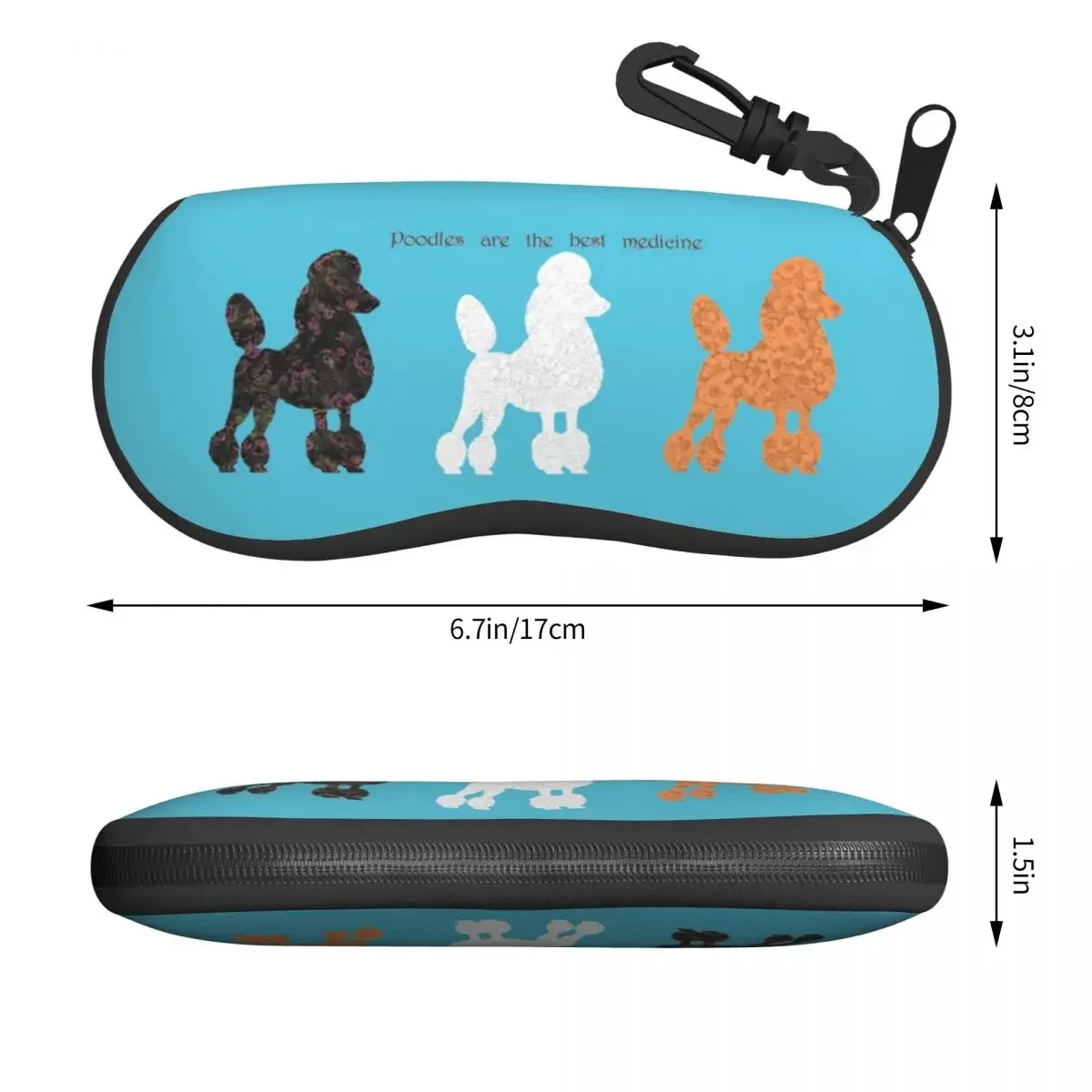 Custom Poodle Dog Lover Glasses Case Fashion Cartoon Pudel Shell Eyeglasses Case Sunglasses Box