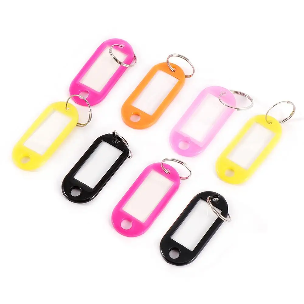 Durable Hot Random Color Plastic for Door Baggage Managing Key Ring Baggage Tags Luggage Tag Key Chain Blanks Key ID Label