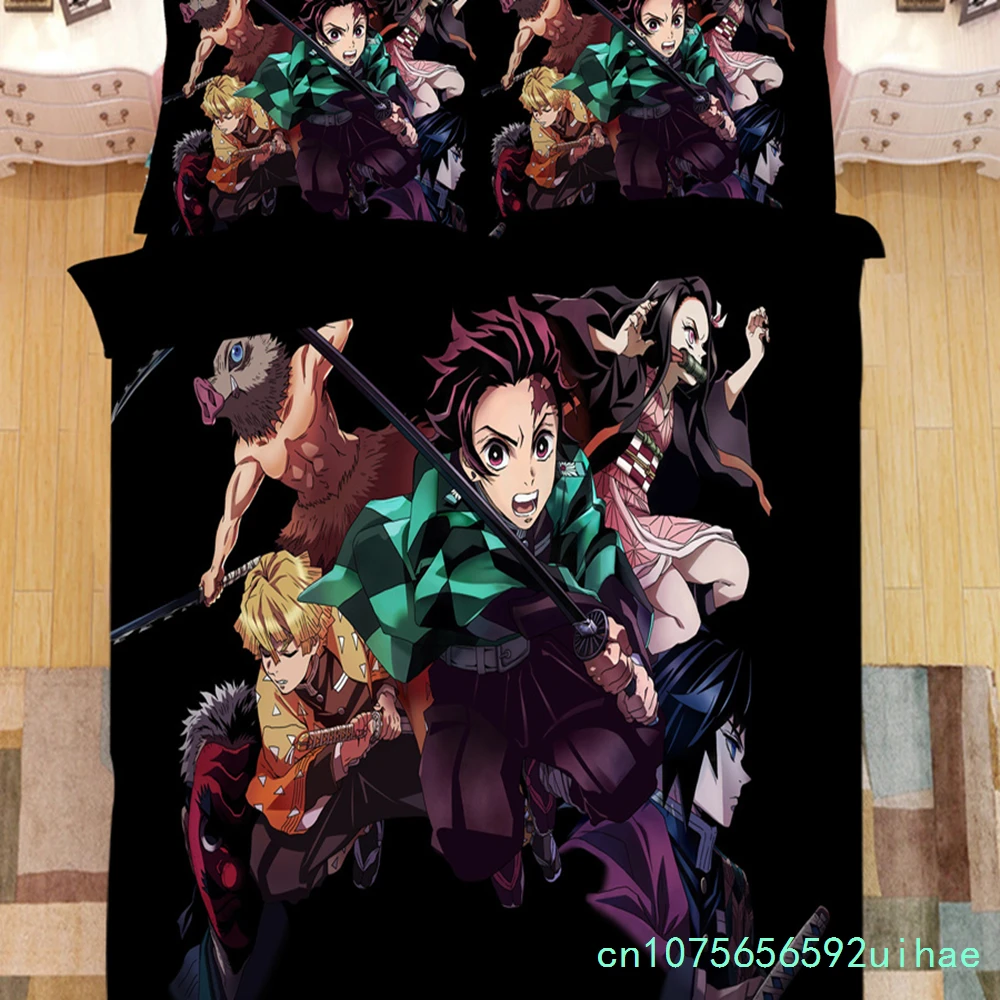 Linen Duvet Cover - Pościel Demon Slayer, zestawy kołder z