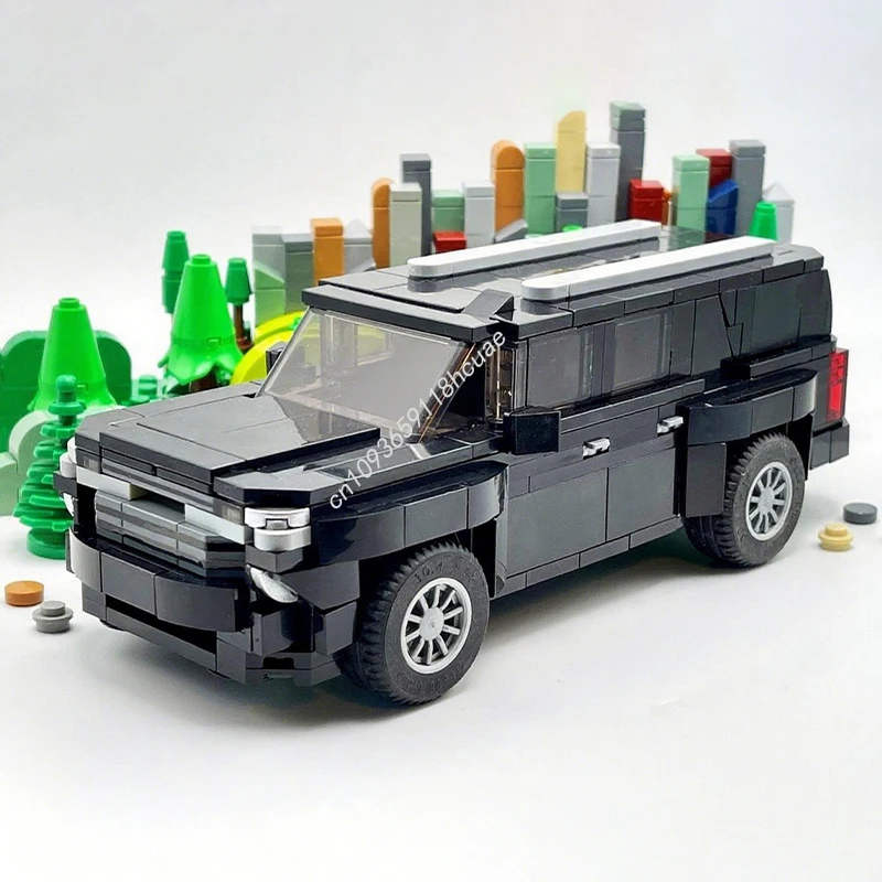 

439 шт. MOC Bowtie Suburban Black City Champions суперкар Модель Строительные блоки Игрушки на день рождения Архитектура Рождественские подарки