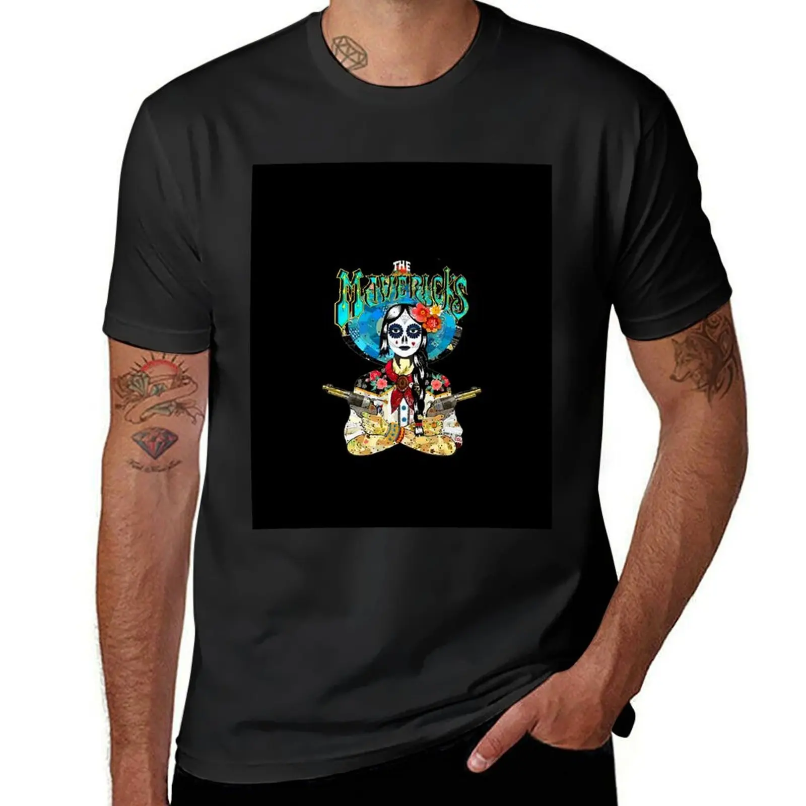 

The Mavericks country band best logo tour Graphic T-Shirt vintage graphic tee Luxury man Men's t-shirt