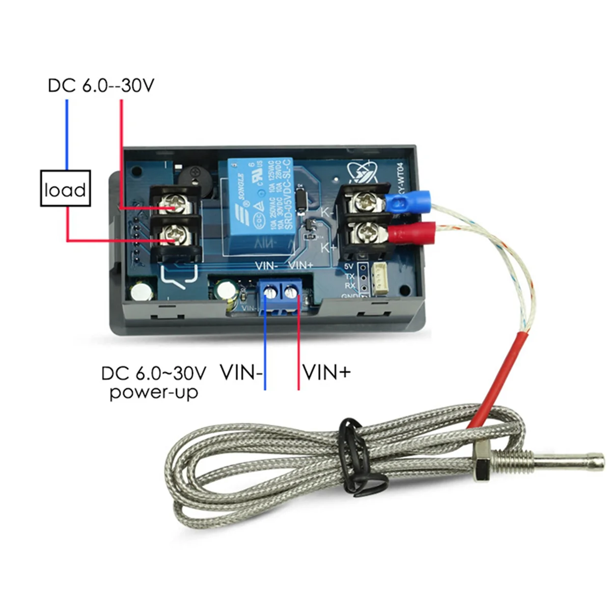 2X XY-WT04 High Temperature Digital Thermostat K-Type Thermocouple High Temperature Controller -99-999 Degrees