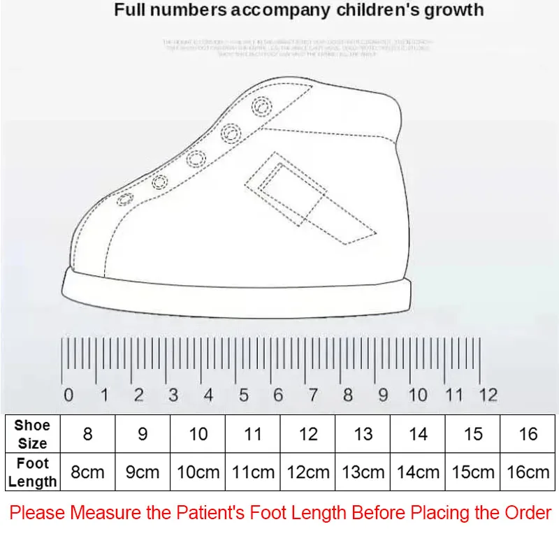 1 زوج أطفال دينيس جبيرة العظام البني الأحذية-ضبط الأطفال قوس إعادة التأهيل كلوبفوت فاروس الأحذية