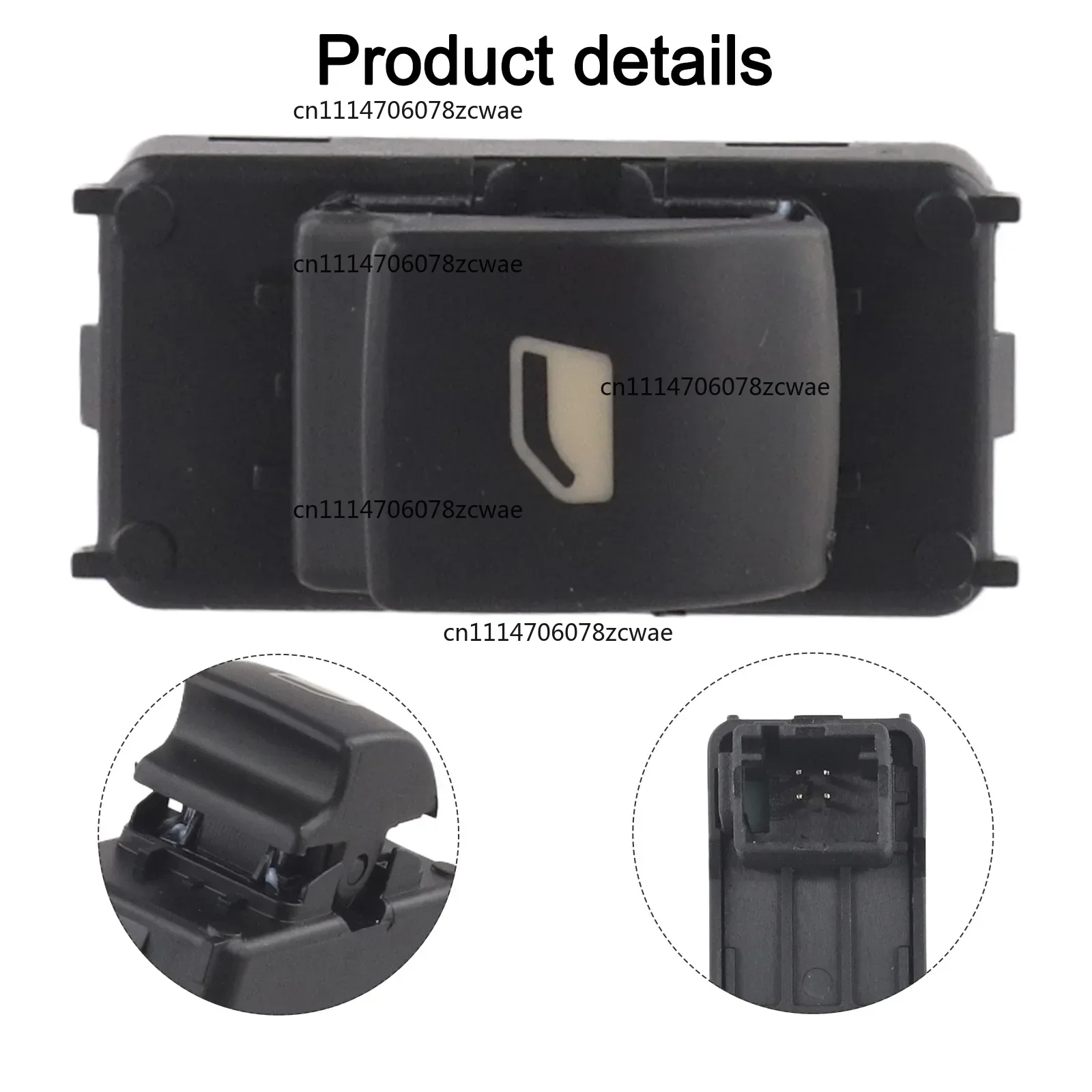 Car Power Window Switch Button for Right Passenger Side Fit For C4 For 207 OEM 6554 Ql Black Color Plastic Material