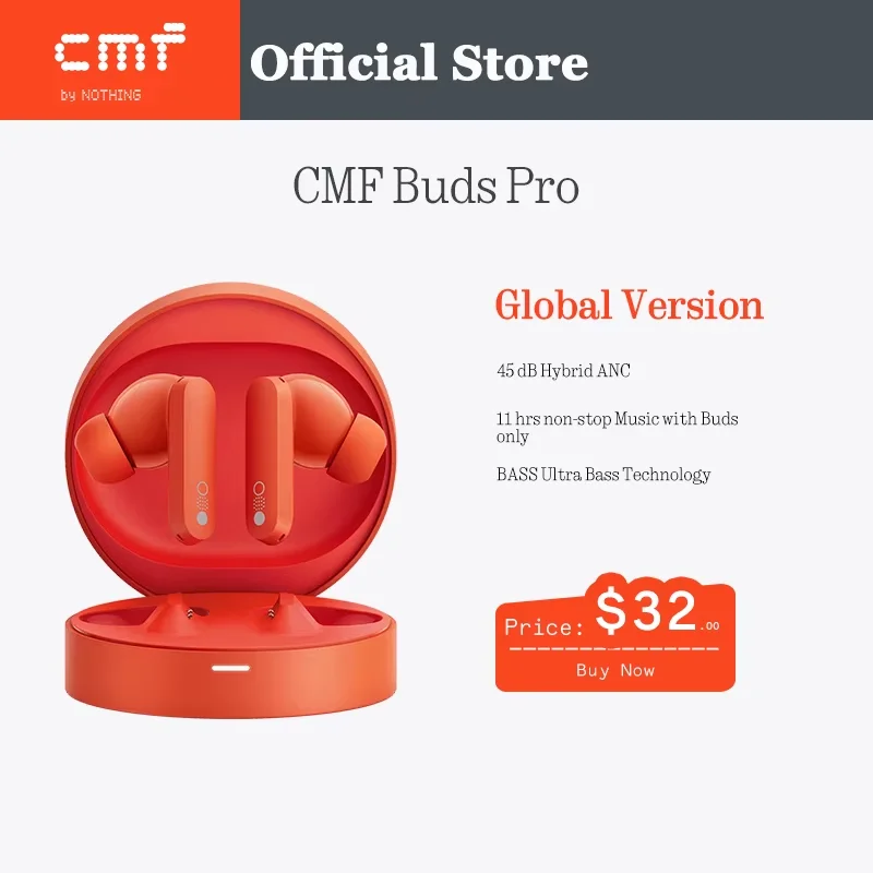 سماعات أذن CMF by nut Buds Pro بتقنية 45 ديسيبل للإلغاء النشط للضوضاء: تقييم شامل وتجربة حقيقية
