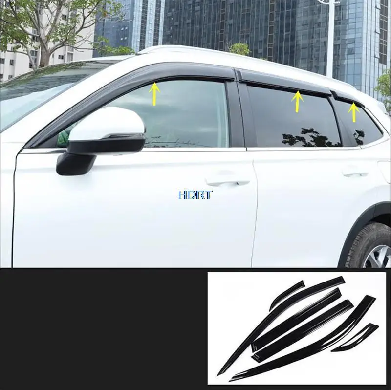 

Car Styling Window Visor For Honda CR-V CRV 2023 + Vent Smoke Cover Side Sun Rain Guard Deflector Awnings Shelters Accessories