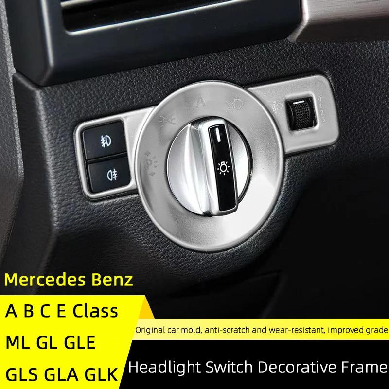 

For Mercedes Benz C E Class GLA ML GL GLE GLS GLK W176 W246 W204 W212 X164 W166 X156 X204 Headlight Fog Light Switch Panel Trim