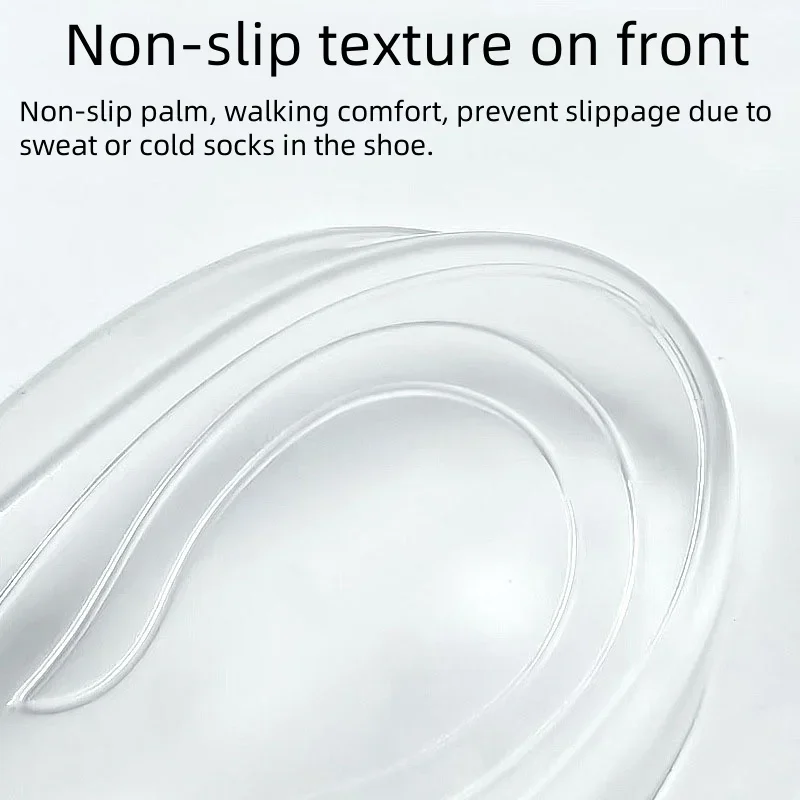 1 نعال داخلية مزدوجة مخفية لتعزيز الارتفاع مع وسادة كعب سيليكون غير قابلة للانزلاق للرجال #5