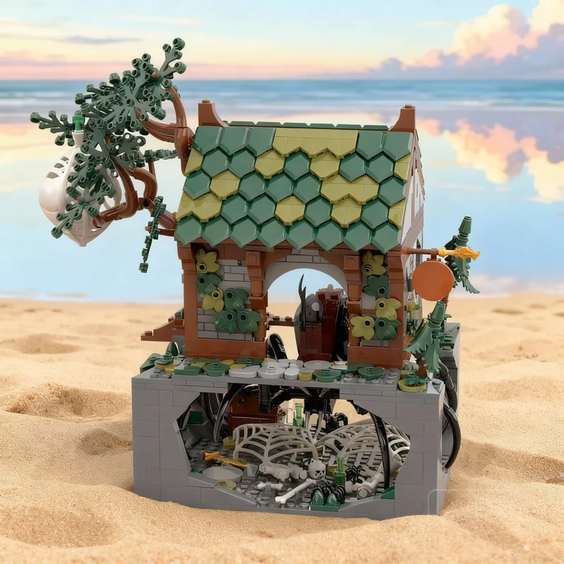 

850pcs MOC Spider Tavern Castle Model Building Blocks Architecture Toy Christmas Gifts DIY Creative Idea Education Brick Kids