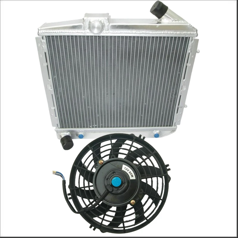 52mm Aluminum Radiator + Fan For Renault Super 5 GT R5 R9/11 1.4 Turbo 1985 1986 1987 1988 1989 1990 1991 85 86 87 88 89 90 AT