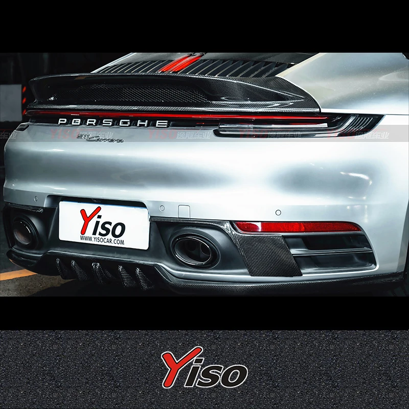 

Suitable for 992 911 retrofitted Tecate rear tuyere Carbon fiber Modified encirclement tuyere Techart rear tuyere