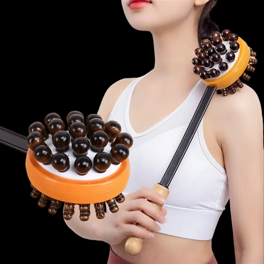 Portable massage hammer - Neck, shoulder, back meridian tapping hammer - Long sitting relief and fitness back-pushing gadget
