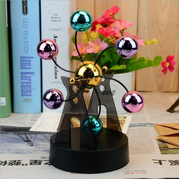 

Colorful Magnetic Perpetual Motion Machine Desk Science Ornament with Ferris Wheel Celestial Windmill Swinging Ball astronaut