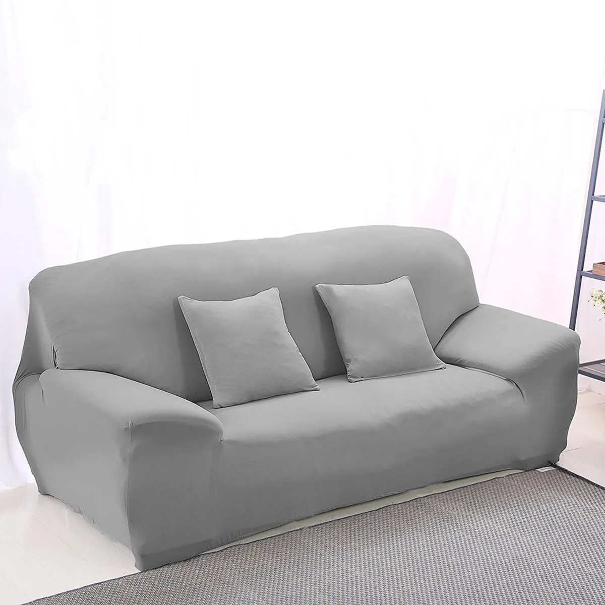 3 Seater Stretch Sofa Cover Set High Elasticity Anti-Slip Polyester Slipcover Stains Wear Protection Fits Most Sofas