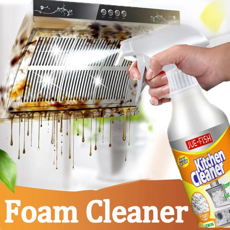 60ml Foam Cleaner Kitchen Grease Cleaner Stain Remover Magic Degreaser Spray Foam Cleaner Kitchen Home Cleaning Products