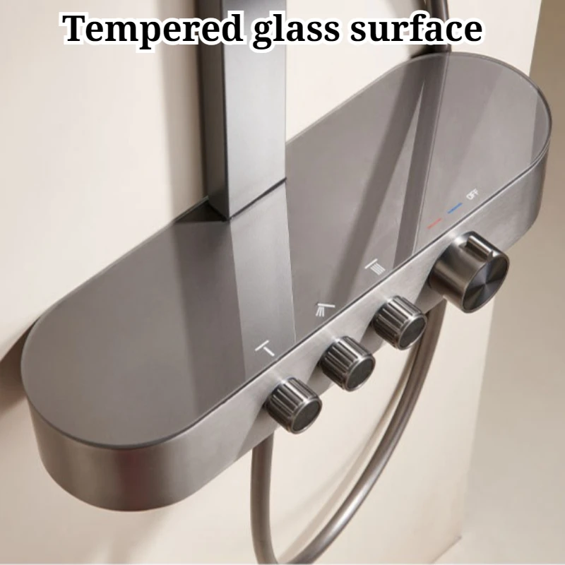 Hot Cold Water Multi Functional Shower Trim System Knob Switch Household Wall-mounted Shower Set Durable Bathroom Fixture view 3