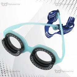 Optometry Optician Fully Adjustable Trial Frame PD48-56mm Soft Silicon|TF4856P with Plastic Cover 3 Lens each Eye for Children