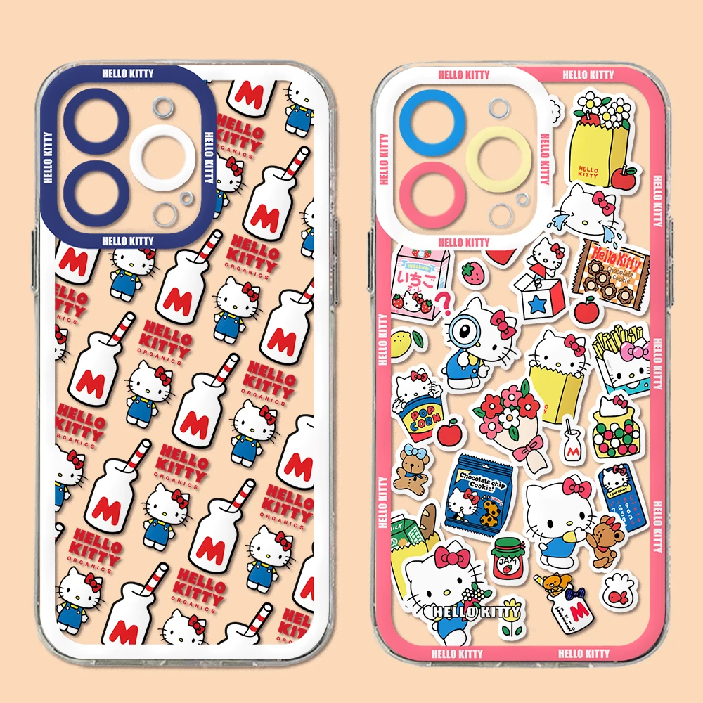 Cartoon Sanrios Hellos Kittys New Phone Case For Samsung S24 S23 S22 S21 S20 S10 FE Note20 Note10 Plus Ultra Lite 5G Clear Cover